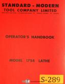 Standard Modern Tool-Standard Modern Tool 1754, D1-6\" 15 & 17, Lathes, Operations & Parts Manual 1973-15-17-Model 1754-01